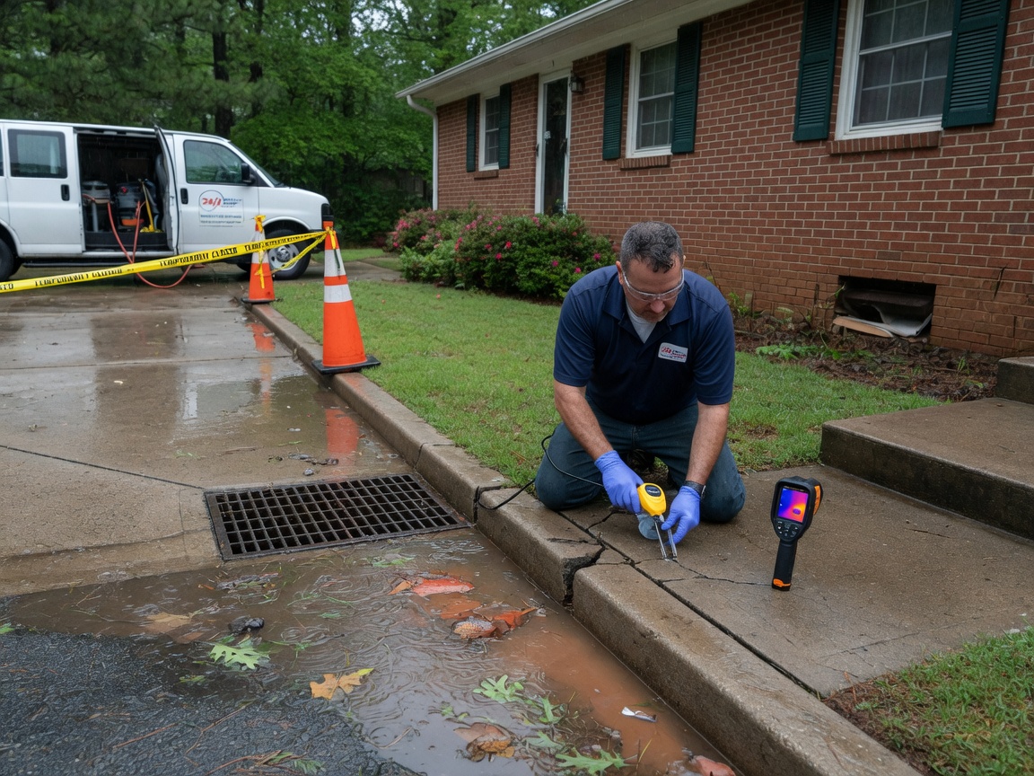Checking for Slab Leaks After Summer Storms in Gwinnett County