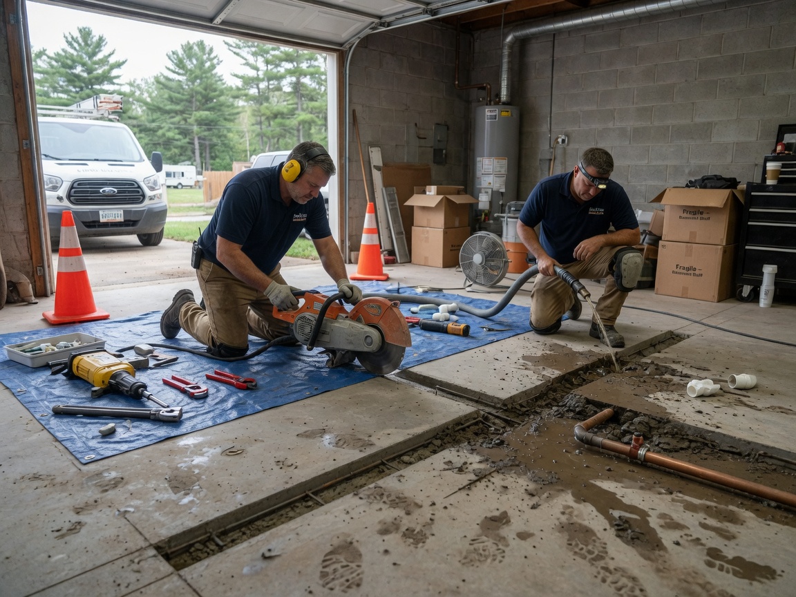Slab Leak Repair work by Duluth Slab Leak Pros in Duluth, GA