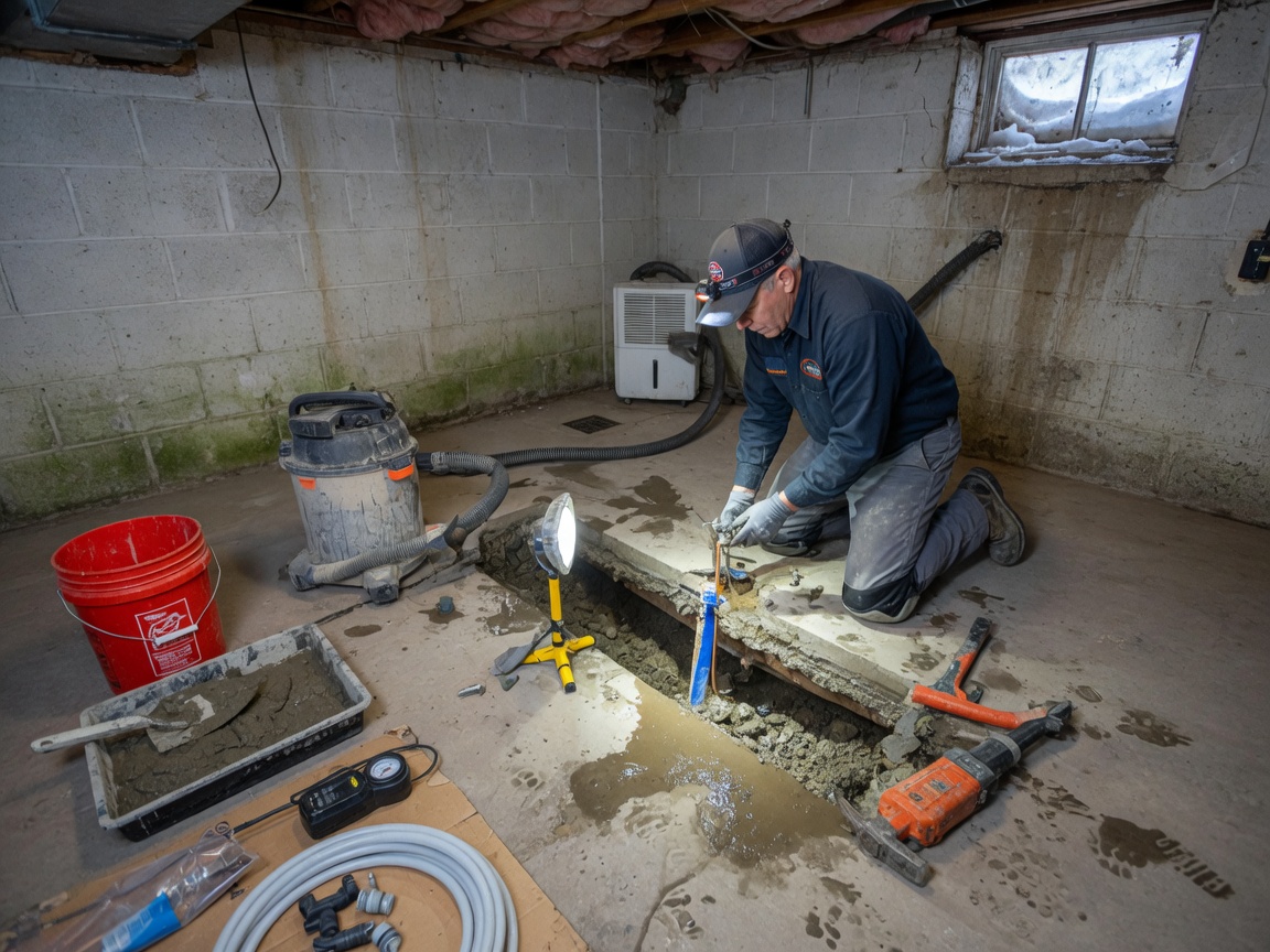 Cold Water Slab Leak Repair in Duluth