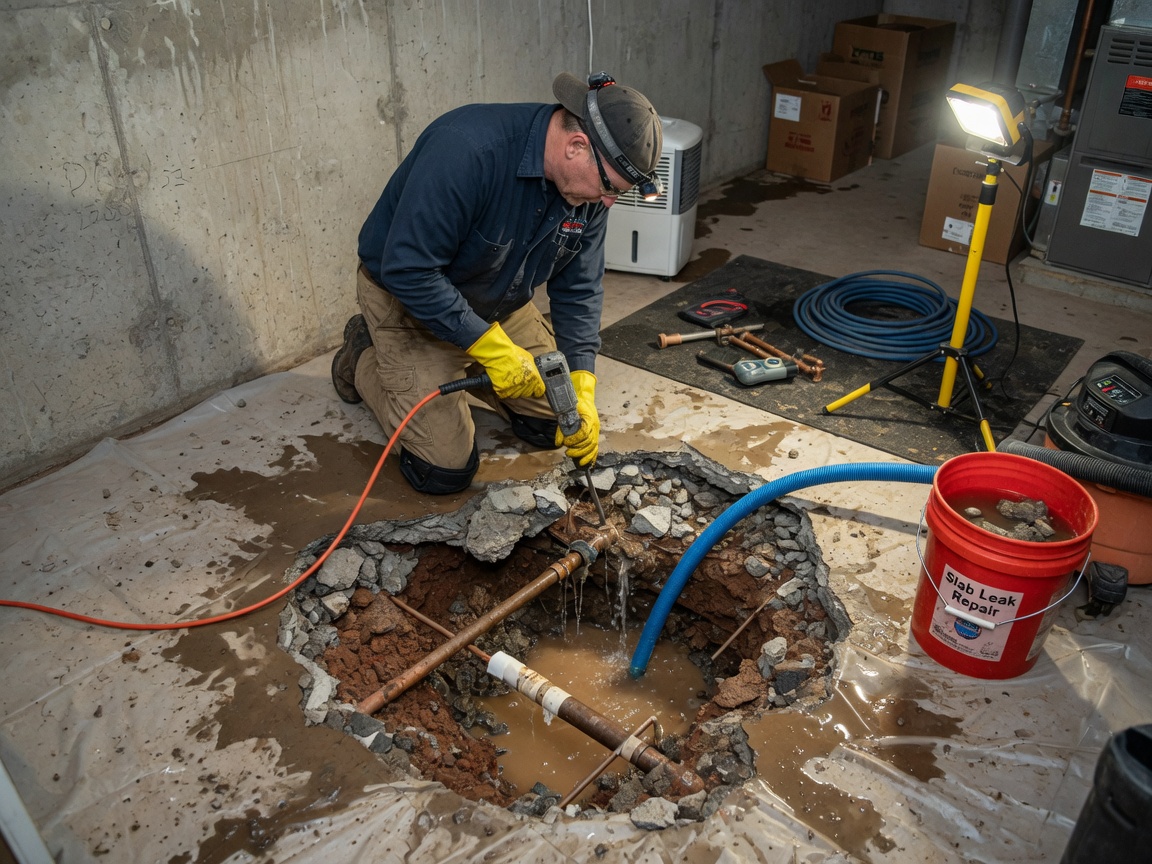 Emergency Slab Leak Repair in Duluth