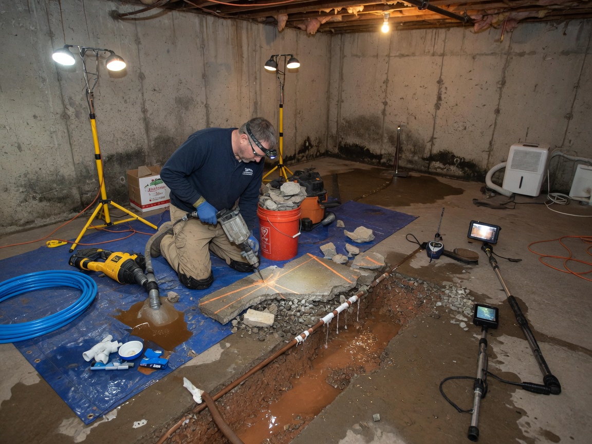 Water Leak Under Slab Repair in Duluth